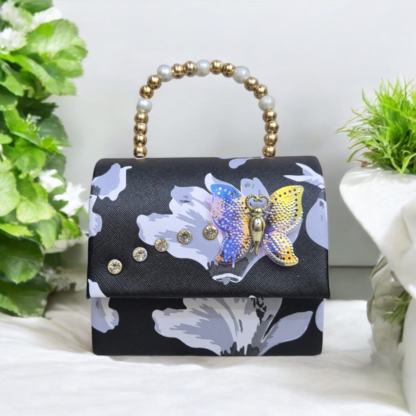 BLACK BUTTERFLY MINI PURSE