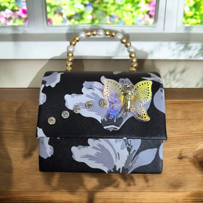 BLACK BUTTERFLY MINI PURSE